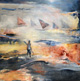 au loin les voiles peinture acrylique